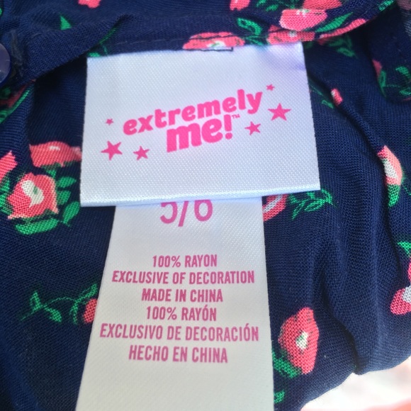 LASTCHANCE Girl jumpsuit Overall flowers size 5/6 - Picture 8 of 8